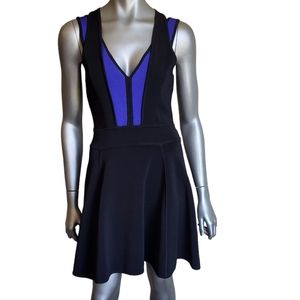 Milly Stretchy Black & Blue Dress Size Medium